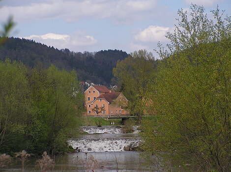 Wasserfälle an der Laber, Blick auf die Herrnmühle