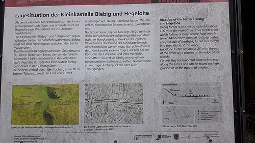 Standort des Kleinkastells bei Hegelohe