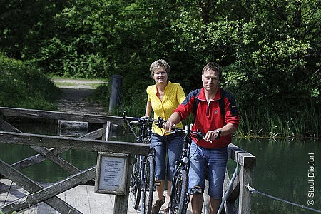 Floß über den Alten Kanal bei Dietfurt