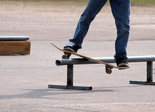 Skater am Skaterplatz