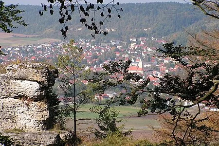 Aussicht auf Dietfurt vom Aussichtspunkt Schönblick Wolfsberg
