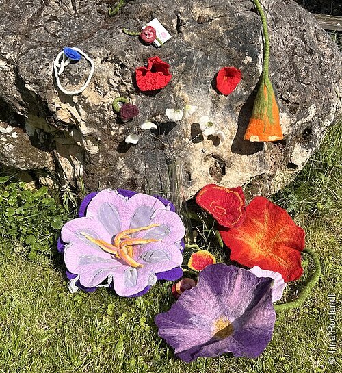Gefilzte Blumen