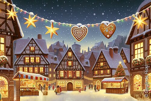 Lebkuchen-Stadt Kinderführung Advent Lebkuchenbild durch KI-Unterstützung