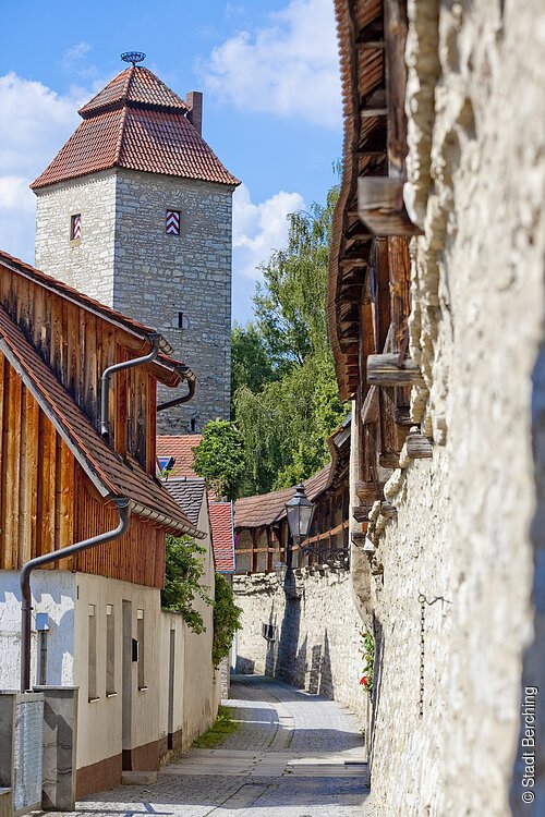 Stadtmauer mit Storchenturm Berching