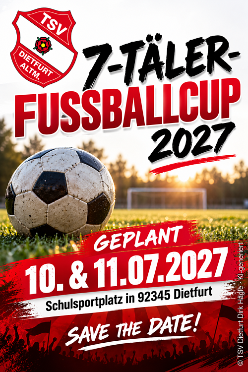 Plakat was den 7-Täler Cup 2027 bewirbt